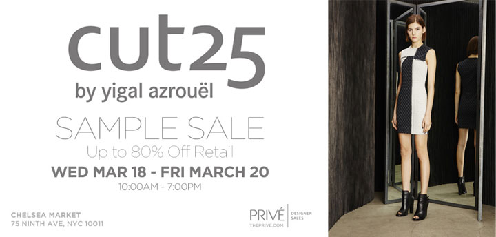 Cut25 by Yigal Azrouel Sample Sale
