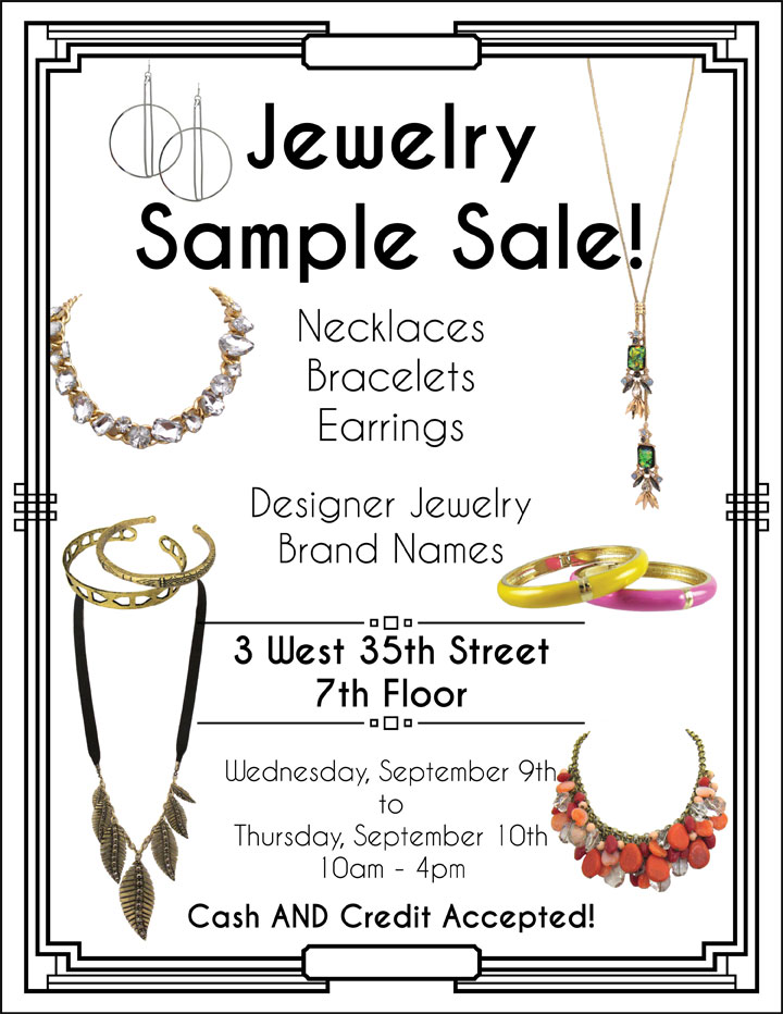 Fashion Jewelry Sample Sale