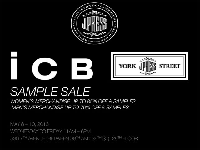 ICB by Prabal Gurung J. press York Street Sample Sale