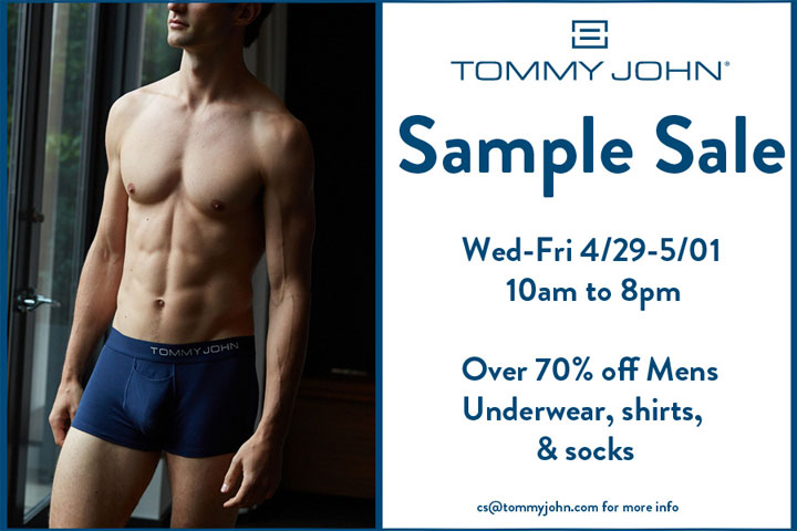 Tommy John Clothing New York Sample Sale 