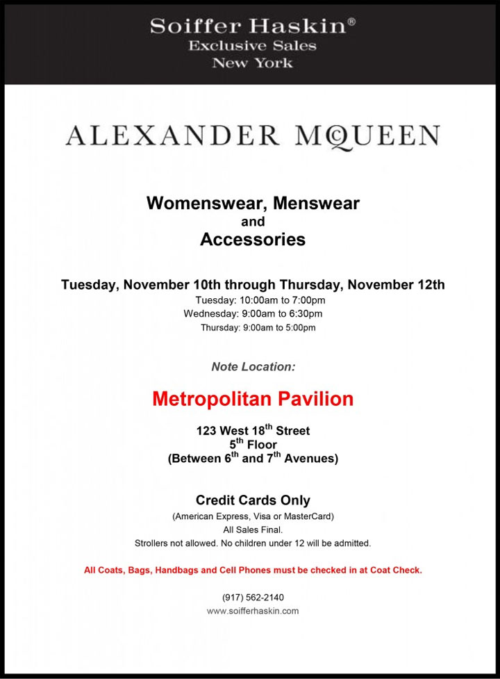 The Alexander McQueen Sample Sale Might As Well Be Over - Racked NY