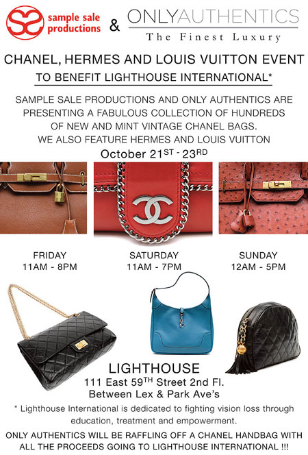 New York Sample Sales - Chanel, Hermes, Louis Vuitton Sample Sale