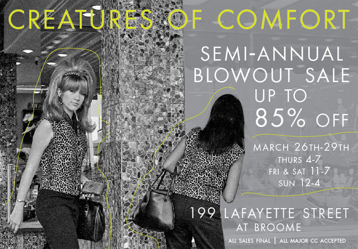 Creatures of Comfort Semi-Annual Blowout Sale 