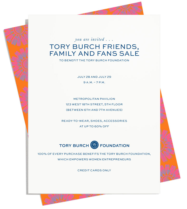 Tory Burch Friends & Fans Sale