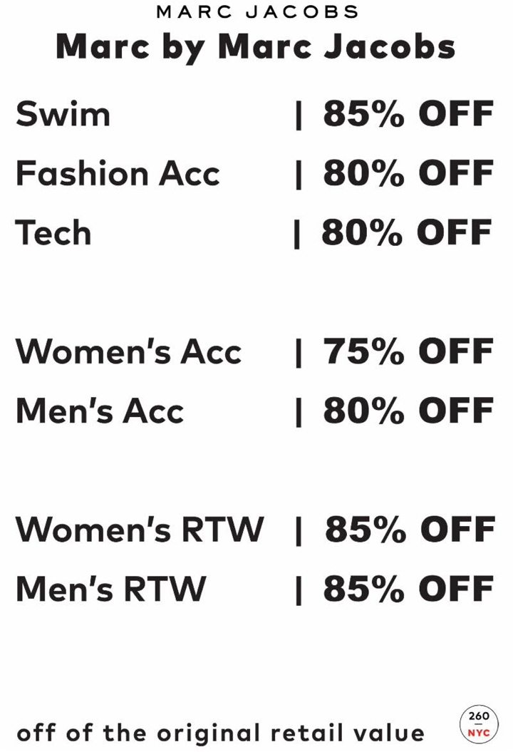 Marc Jacobs Sample Sale Price List