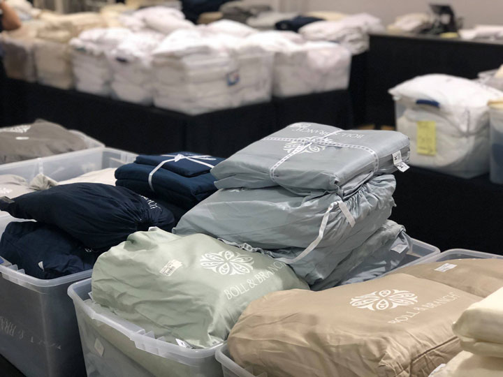 Pics from Inside the Boll & Branch Sample Sale