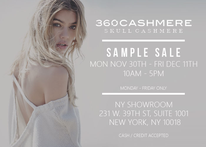 360Cashmere and Skull Cashmere Sample Sale