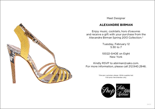 Alexandre Birman Personal Appearance and Cocktail Event