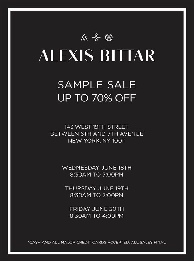 Alexis Bittar Sample Sale