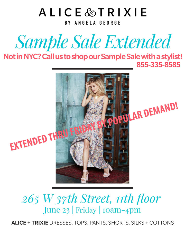 Alice & Trixie and Love Sam Clothing New York Sample Sale