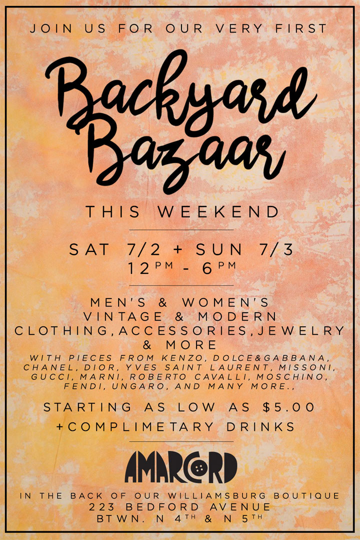 Amarcord Vintage Backyard Bazaar