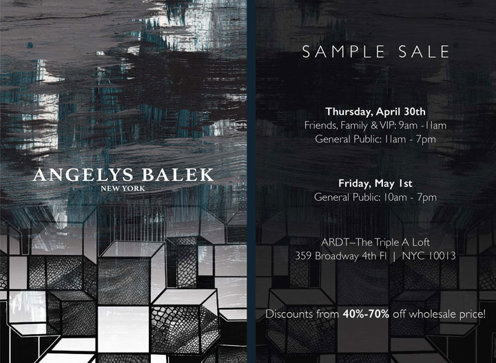 Angelys Balek Sample Sale