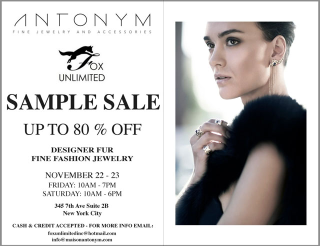 Antonym & Fox Unlimited Sample Sale