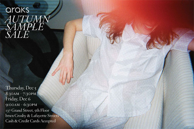 Araks Autumn Sample Sale