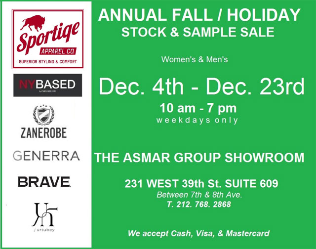 The Asmar Group Sample Sale