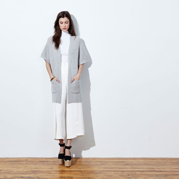  Autumn Cashmere Ribbed Duster - regular $396, on sale for $155