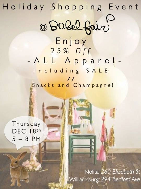 Babel Fair Holiday Shopping Event