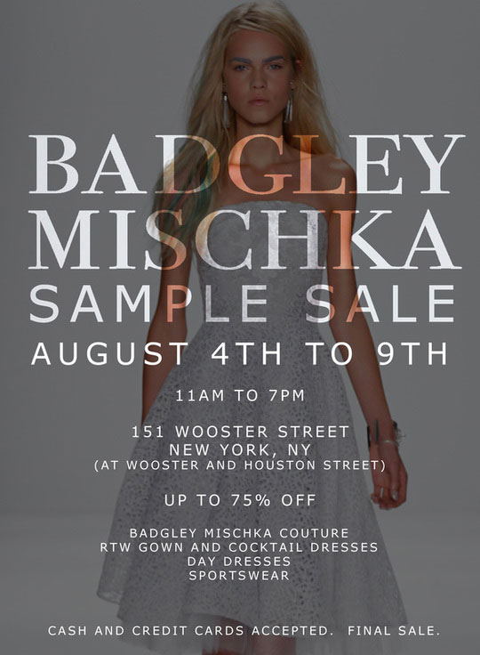 Badgley Mischka Sample Sale