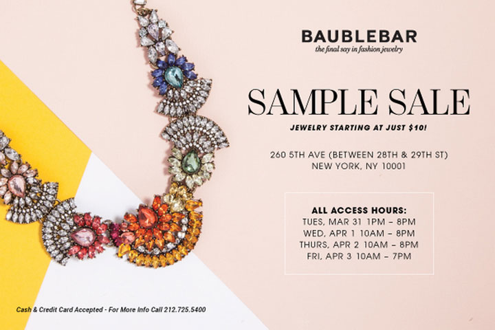 Baublebar Sample Sale