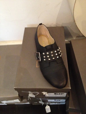 Be & D Savile Black Buckle Shoes ($50)