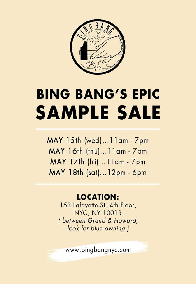 Big Bang Sample Sale