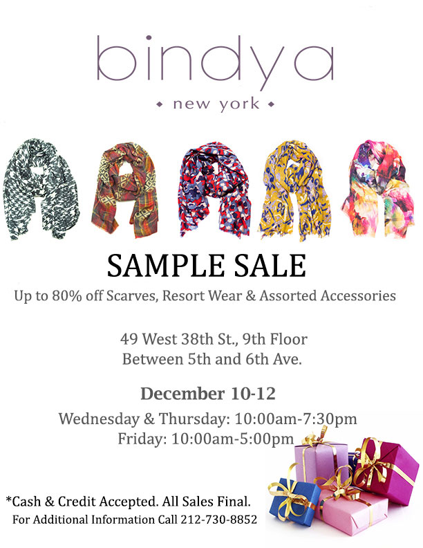 Bindya NY Sample Sale 