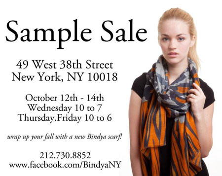 Bindya NY Sample Sale