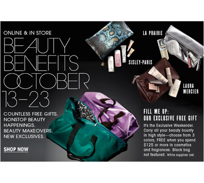 Bloomingdale's Beauty Benefit Event: 10/13 - 10/23