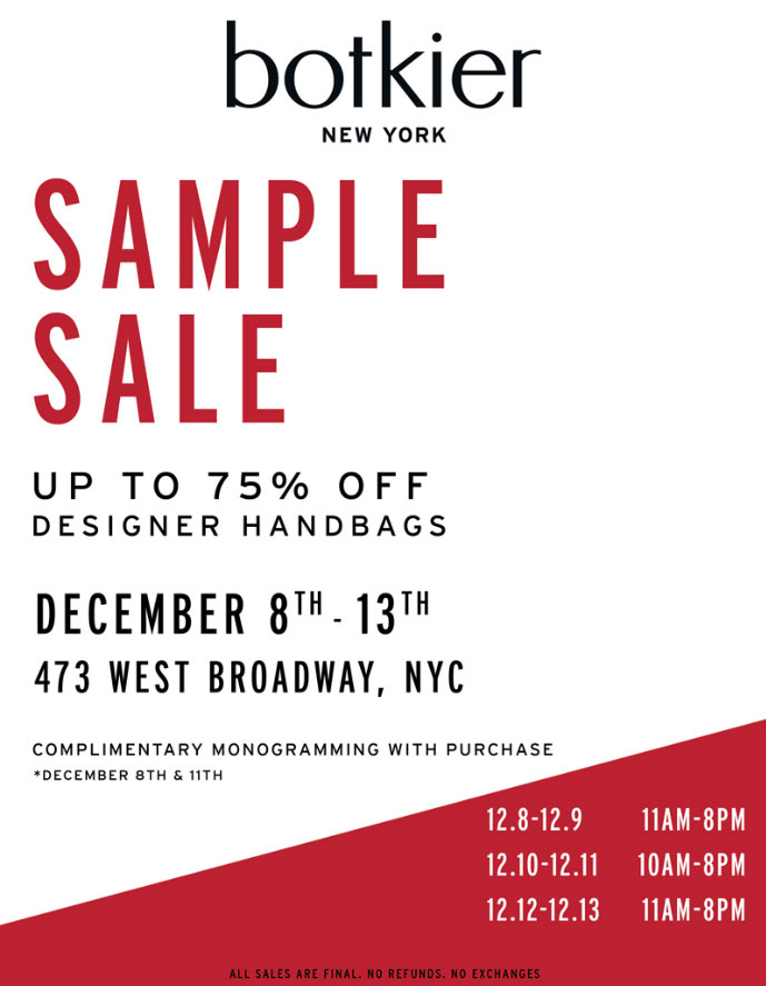 Botkier New York Sample Sale