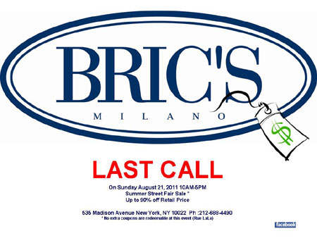 Bric's Sample Sale