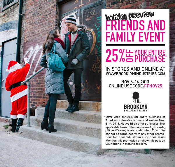 Brooklyn Industries Friends and Family Sale