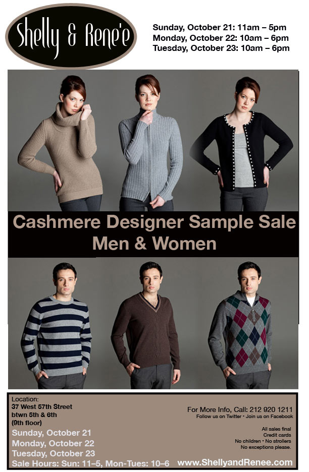 Cashmere Designer Sample Sale