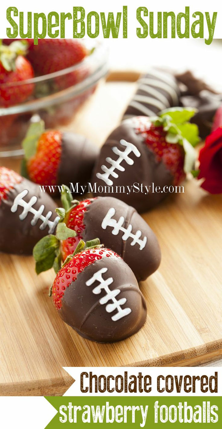 Chocolate Covered Strawberry Footballs