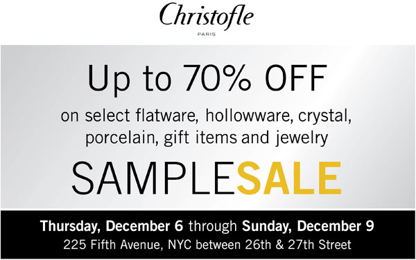 Christofle Sample Sale