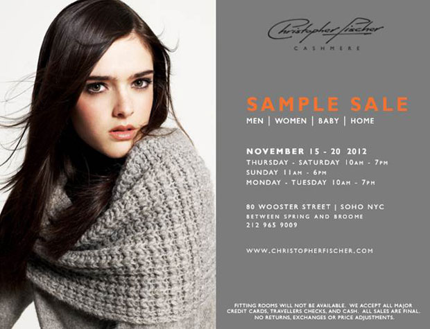 Christopher Fischer Cashmere Sample Sale