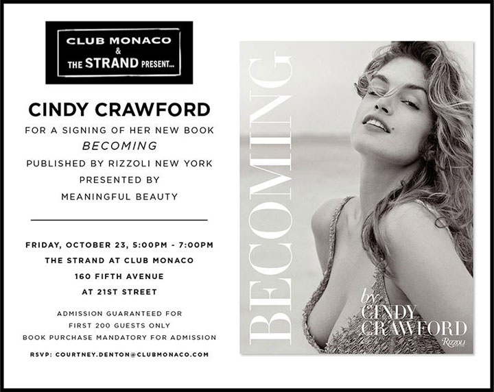 Cindy Crawford at Club Monaco