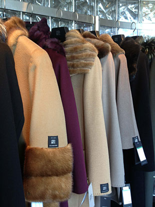 Cinzia Rocca Wool, Silk, and Agora Grey Short Coat w/ Rabbit Trim ($1,000)