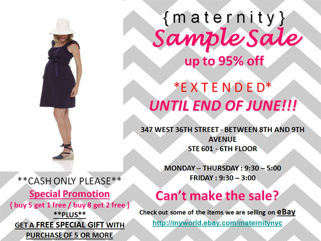 Circle Showroom Maternity Sample Sale