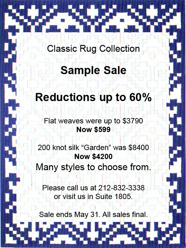 Classic Rug Collection Sample Sale