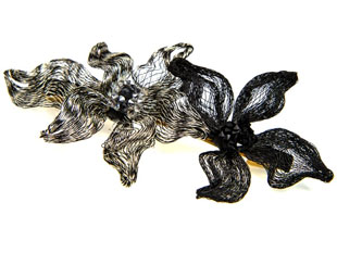 Wire Mesh with Swarovski Crystals Angel Hair Florette 10cm Barrett. Retail: $124, now $40