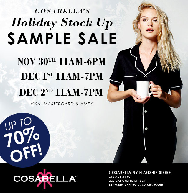 Cosabella Holiday Sample Sale 