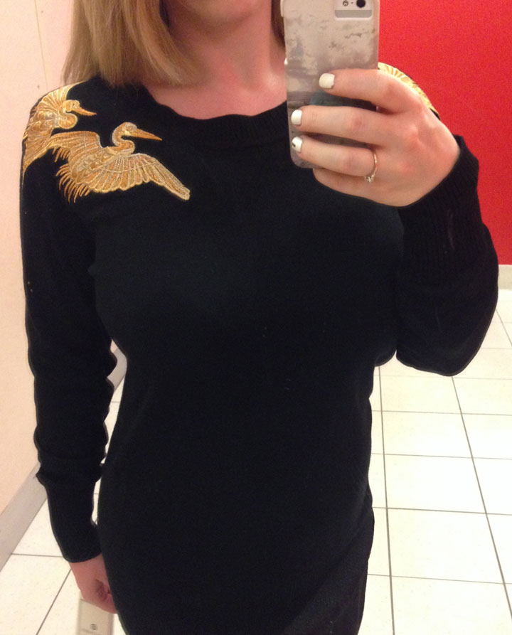 Altuzarra for Target Sweater with Crane Embroidery, $49.99