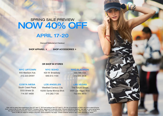 DKNY Spring Preview Sale