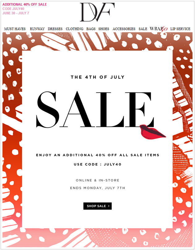 DVF 4th of July Sale