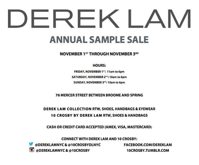 Derek Lam Sample Sale