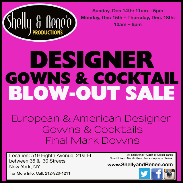 Designer Gowns & Cocktail Blowout Sale