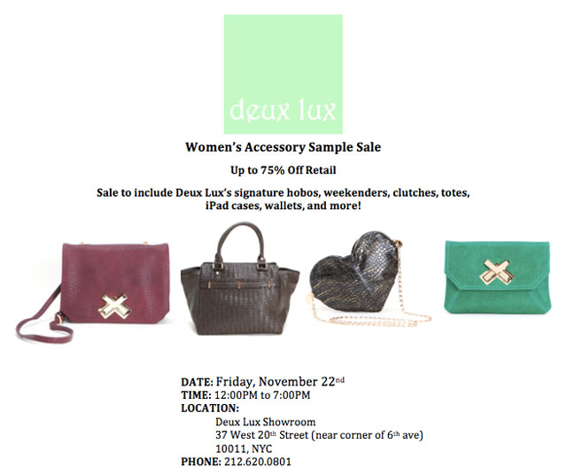 Deux Lux Holiday Sample Sale