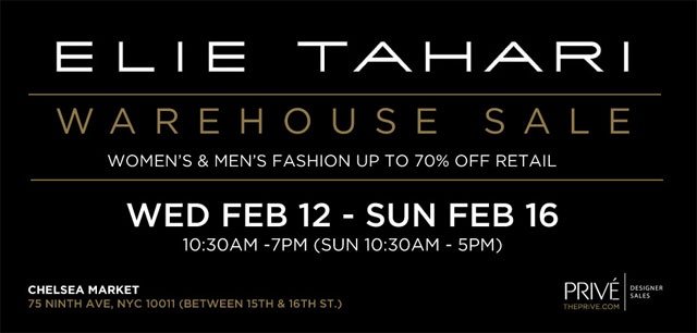 Elie Tahari Warehouse Sale