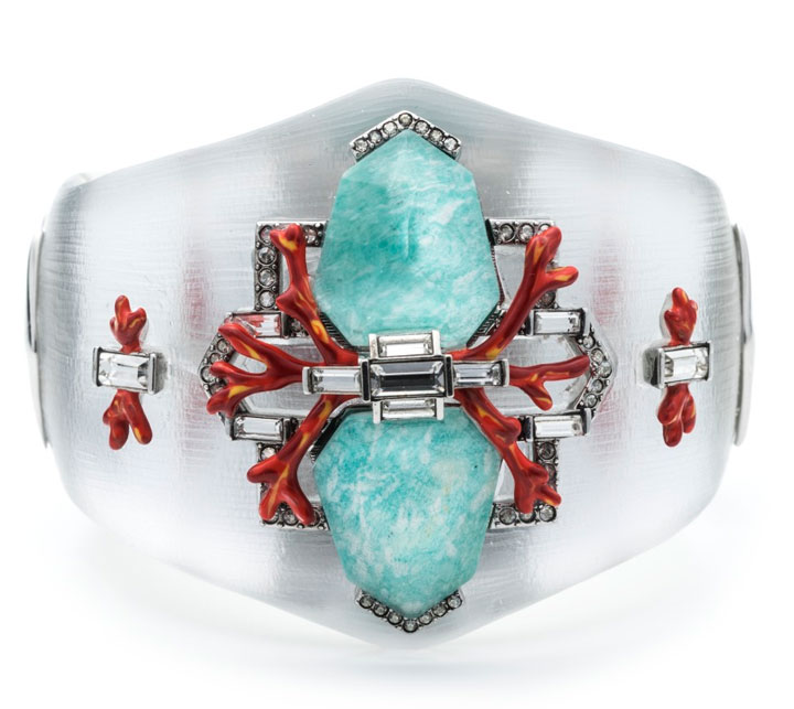 Mirrored Amazonite Doublets & Enamel Accented Bedarra Hinge. Retail: $445. Sample Sale Price: $150