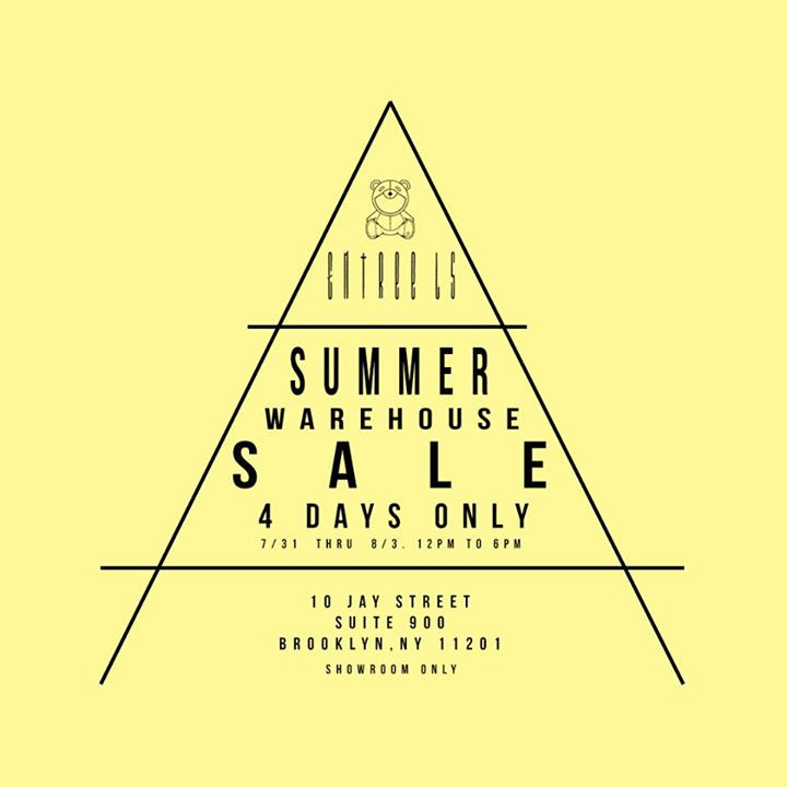 Entree Lifestyle Summer '14 Warehouse Sale